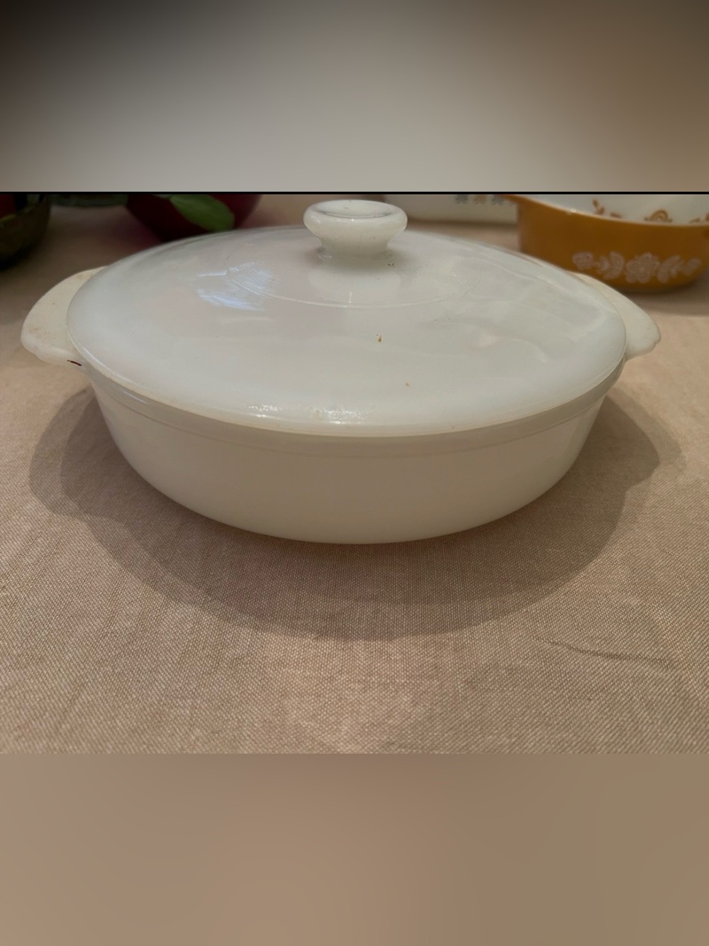 White anchor Lidded Casserole Dish